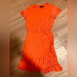 Orange work dress